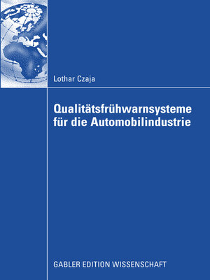 cover image of Qualitätsfrühwarnsysteme für die Automobilindustrie